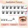 Lash Clusters, 72 Pcs Individual Cluster Lashes DIY Lash Extension 10-16mm Eyelash Clusters Volume Wispy Lashes Super Thin Band Reusable Soft & Comfortable（T11-72-D-10-16MIX）