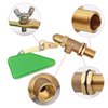 MACGOAL 1/2 Inch Brass Valve with Plastic Float Water Float Valve with Adjustable Arm Automatic Fill Float Ball Valve for Water Tank Fountains Livestock Waterer