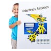KINREX Valentine Day Cards for Kids Classroom – Valentines Paper Airplanes for Class, School, Kindergarten, Preschool, Boys, Girls, Exchange Pack Party Favors Gifts, 36 Count