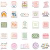 Pink Inspirational Stickers, Preppy Motivational Stickers, 50Pcs Aesthetic Encouragement Stickers for Students Teachers, Dovipta Vinyl Waterproof Stickers for Water Bottle, Laptop, Scrapbook, Journal