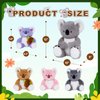 OUOZZZ Koala Stuffed Animals with Babies Inside 12" Koala Plush Toys with 4 Babies Koala - Gift Present Toys for Girls Boys Kids Toddler