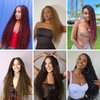 Ocean Wave Crochet Hair 24 Inch 2 Packs Deep Wave Curly Braiding Hair Extensions Synthetic Curly Crochet Hair For Black Women(24inch, 2pack, 1b)