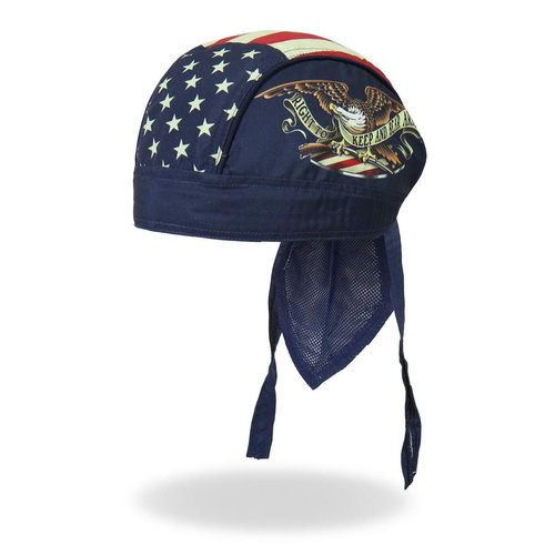 Hot Leathers HWH1059 Keep and Bear Arms Head Wrap (Blue)