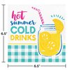 Creative Converting Picnic Lemonade Luncheon Napkins, 6.5", Multi-colored