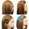 IBLUES 26"-28" Mannequin Head with 60% Real Hair, Hairdresser Practice Training Head Cosmetology Long Hair Manikin Doll Head with 9 Tools and Clamp - #27 Golden, Makeup On