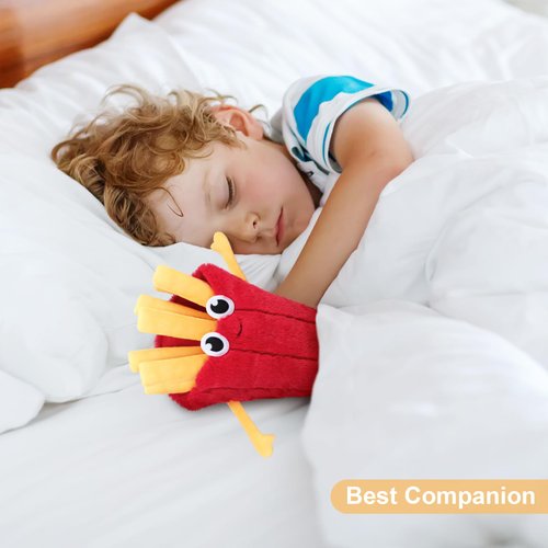 SuzziPals Heatable & Coolable French Fries Plush, Microwavable Heating Pad Stuffed Animal, Cute Plushies Heating Pads for Cramps & Pain, French Fries Plush Toys for Anxiety, French Fries Gifts