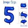 Number 5 Balloon 40 inch, Dark Blue Big Number Balloon, Giant Foil 5 Balloons Number, Helium 5th Birthday Balloons for Kids Boys Girls Birthday Party Decorations Wedding Anniversary Event Supplies