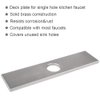 COOLWEST Square Deck Plate 10 Inch Hole Cover Escutcheon for Single Hole Kitchen Faucet, Rectangle Stainless Steel Rectangular 3-hole Cover Faucet Plates