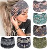 PROPOG Wide Headbands for Women, Head Bands for Women's Hair Elastic Turban Headband Boho Head Wraps Yoga Hair Bands African Hair Accessories-F