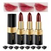 Go Ho Black Magic Lipstick,Magic Color Changing Lipstick,Natural Lip Stain Gloss Moisturizing Long Lasting Lip Balm Labiales Magicos Nutritious Lipstick For Women(Black Rose Changing Red)