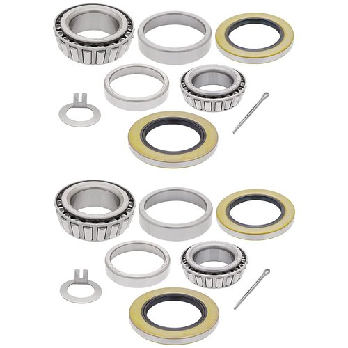 [2-Sets] 5,200-6,000 lbs. Trailer Hub Wheel Bearing Kit 25580/25520, LM67048/LM67010 with Grease Seal 10-36 and 10-10 for EZ Lube Axle