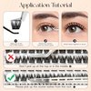 Lash Clusters DIY Lash Extensions, C Curl Individual Lashes Clusters Lashes Wispy Lash Extensions Natural Look Eyelash Clusters Mix 8-16mm(VOLUME-0.07C-8-16mm)