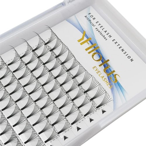 Premade Fans Eyelash Extensions 6D 0.07 C/D Curl Natural Premade Volume Fans Short Stem Russian Volume Fans Lash Extensions Vender (12mm, 6D-0.07-D)