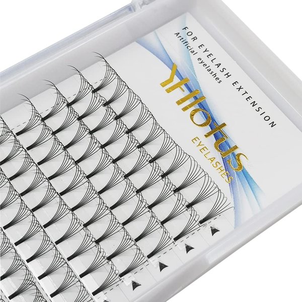Premade Fans Eyelash Extensions 6D 0.07 C/D Curl Natural Premade Volume Fans Short Stem Russian Volume Fans Lash Extensions Vender (12mm, 6D-0.07-D)