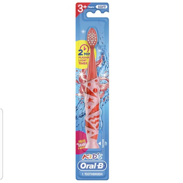 Oral-B Kids Electric Toothbrush, Includes Timer With Lights, Pink