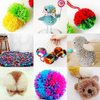 Wayion Pom Pom Maker Art DIY 4 Size Fluff Ball Bobble Weaver Needle Craft Knitting Wool Tool Kit with a Thread Cutter Scissors