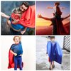 Evlatte Kids Superhero Cape and Mask, Festival Fancy Dress Superhero Costumes for Boys and Girls Dress up for Halloween Christmas Cosplay Birthday Party (Blue-Red)