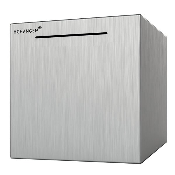 HCHANGEN Piggy Bank for Adults Made of Stainless Steel Piggy Bank Must Break to Open Money Savings Box for Cash (Silver, 5.9inches)