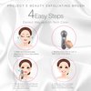 Project E Beauty Portable Electric Facial Brush 360° Rotating Face Cleanser Travel Cleansing Brush Set with 3 Exfoliating Brush Heads for Men & Women Use