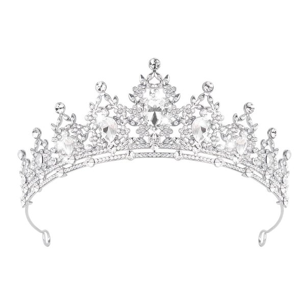 Crown Tiaras for Women,Tiara for Women,Crown and Tiara for Womens Princess,Queen Tiara Rhinestone Headband Hair Accessories Gems Princess,Decoration for Wedding Prom Halloween Christmas Presents