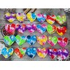 Roaqua 30 packs Bulk heart shape Mini Pop Fidget Key Chain，birthday Party Favors Small Valentine Wedding Party Favors and Classroom Student Gifts