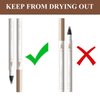 Magic Eyebrow Pencil, Microblading Eyebrow Pen, Waterproof Liquid Pencil with 4 Tip Brow Pen Creates Hair Like Natural Brows, Last All Day (Light Brown)
