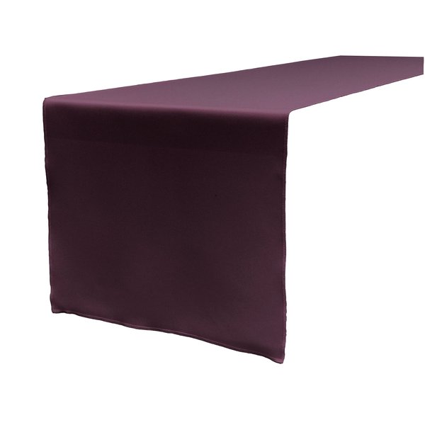 LA Linen Polyester Poplin Table Runner 14 by 108-Inch, Eggplant