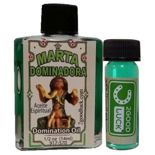 Marta Dominadora, Spiritual Oil with 1 Dram Perfume Set for Magic and Rituals. Aceite Espiritual para Rituales Y Magia.