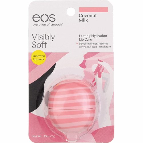 EOS Super Soft Shea Lip Balm, Coconut Milk 0.25 oz (Pack of 8)