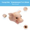 Yolococa Pig Hand Puppet Realistic Latex Soft Animal Toy Storytelling Role Play Party Supplies for Kids
