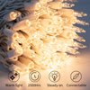 Minetom Clear Christmas Lights Set 100 Count 25 Feet Incandescent Bulb Mini String Lights for Indoor Christmas Tree Garland Birthday Wedding Party Festival Decoration, White Wire