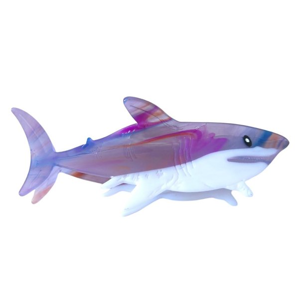 Novelty Big White Shark Hair Clip,Acetate Hair Clip,Big Claw Clip for Women,Purple, 1 Count (Pack of 1)