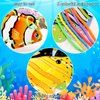 Omlisca Tropical Fish Lacing Cards 12 Pack Ocean Fish Sea Animals Double Sided Cards Sewing Games Ocean Theme Party Decorations for Preschool Home Developing Imagination Education Supplies