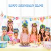 KKBES 24 Pack Birthday Hats for Kids, Paper Birthday Hats, Happy Birthday Headbands for Adult, Birthday Party Supplies, 3 Patterns
