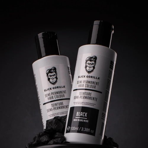 Slick Gorilla Vegan and Cruelty-Free Semi-Permanent BLACK Hair Color (3.38 Fl Oz, BLACK)