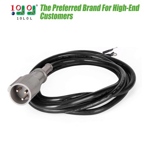 10L0L 48V Charger Plug for Club Car DS & Precedent 1995-2014 Golf Cart, 3-Pin Male Plug with DC Cordset, Replaces OEM# 101828901 103429001 101128901