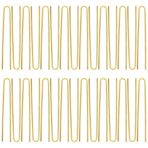 Lawie 30 Pack 4 Inch Silver Gold U Shaped Hair Pins Metal Hair Sticks Chopstick Hair Fork Long Straight Picks Pins Rod Hairpins Hair Shawl Pin Bun Twist Hair Clips Arts and Crafts DIY Accessories