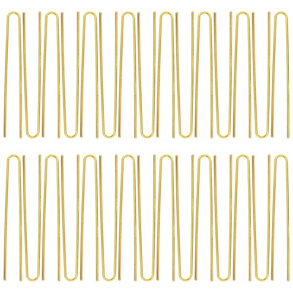 Lawie 30 Pack 4 Inch Silver Gold U Shaped Hair Pins Metal Hair Sticks Chopstick Hair Fork Long Straight Picks Pins Rod Hairpins Hair Shawl Pin Bun Twist Hair Clips Arts and Crafts DIY Accessories