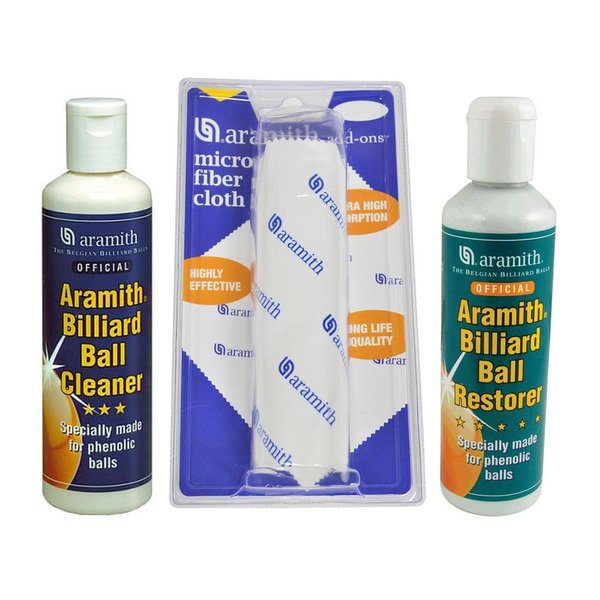 Aramith Pool Ball Cleaner and Towel Kit