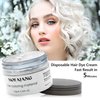 White Hair Color Wax Pomades 4.23 oz - Natural Hair Coloring Wax Material Disposable Hair Styling Clays Ash for Cosplay, Party (White)