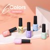 Gellen Pastel Gel Nail Polish Set, 6PCS Summer Nail Polish Colors, Soak off Nail Gel Manicure Kit Nail Art Gel Polish for UV Light Cure