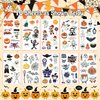 Cerlaza Luminous Halloween Temporary Tattoos for Kids Birthday Party Decorations, Glow Halloween Party Supplies Favors Decor for Boys Girls, Halloween Goodie Bag Fillers Stuffers-10 Sheets