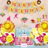 Softball Party Decorations, Softball Party Supplies Includes Softball Banners, Cake Toppers, Hanging Swirls, and Balloons for Girls Birthday