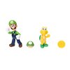 Super Mario Luigi and Koopa Troopa 4-Inch Action Figure 2-pack with 1-Up & Gold Coin Accessories, Action Figures Come with Up To 13 Points of Articulation