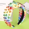 NVENF Rainbow Headbands for Women Pride Headband Colorful Pride Heart Flag Win Gesture Knotted Headband Rhinestone LGBTQ Hairband Bisexual Gay Pride Rainbow Accessories Outfits Party Favors (Heart A)