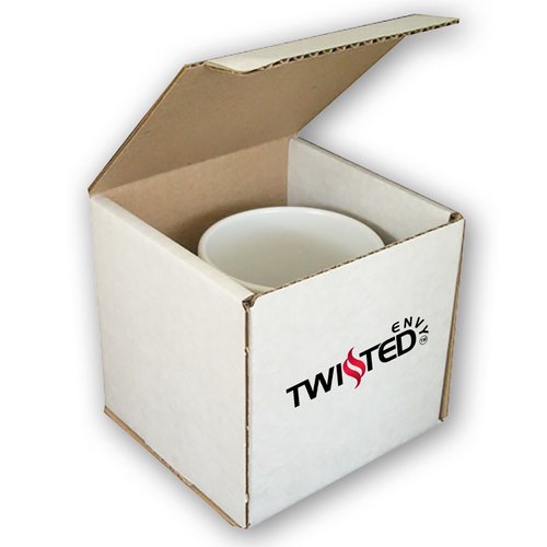 TWISTED ENVY 11 Oz Ceramic Coffee Mug - Holy Grail Tis But A Scratch Black Knight Coffee Mug Cups - Novelty Funny Gifts for TV Show Lovers, Home, Friends, Men, Women