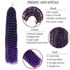 6 Packs Passion Twists Hair 18inch Ombre Purple Water Wave Crochet Hair Synthetic Crochet Hair Passion Twist Long Bohemian Locs Braiding Hair Extensions (T1B/Purple# 18" 6 packs)