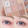 GHFCZOO Rose Gold Dark Brown Colorful neutral Eyeshadow Palette Makeup,9Color Matte Shimmer Natural Smokey Eye Eyeshadow palettes Highly Pigmented Neutral Long Lasting Waterproof (12#)