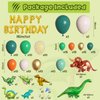 Amandir 167Pcs Dinosaur Balloons Arch Garland Kit, Sage Green Orange 8Pcs Dino Foil Balloons Happy Birthday Balloon for Jungle Safari Dinosaur Themed Party Baby Shower Decorations Supplies Kids Boys