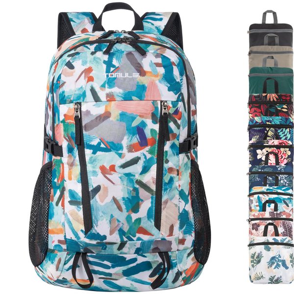 TOMULE Day Hiking Backpack for Women,Small Waterproof Backpack for Women,Lightweight Travel Backpack for Women Colorful